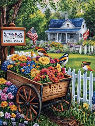 Ginfonr DIY Diamond Art Painting Zubehör Landschaft Set Full, 5D Diamant Painting Blume Bilder Kit Crystal Rhinestone Embroidery Decoration Für Home Wall Décor 30x40 cm8104 von Ginfonr