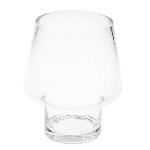Glasgefäß mit Sockel, 18 cm, 15 cm Ø Glasgefäß mit Sockel, 18 cm, 15 cm Ø