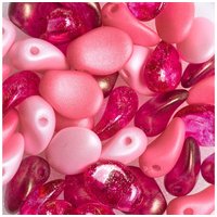 Glasperlen-Mix "Lili Petal Deluxes" - Rosa von Pink