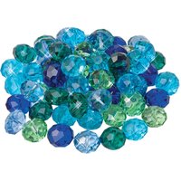 Glasschliffperlen, 10 mm, 35 Stück - Blau/Grün von Blau