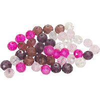 Glasschliffperlen, 8 mm, 45 Stück - Lila/Pink von Violett