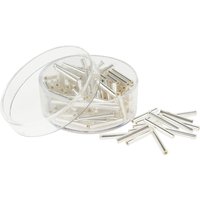 Glasstifte mit Silbereinzug, 15mm, 13g - Kristall Glasstifte mit Silbereinzug, 15mm, 13g - Kristall