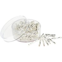 Glasstifte twisted, 15mm, 13g - Silber Glasstifte twisted, 15mm, 13g - Silber