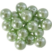 Glaswachsperlen, Ø 10 mm, 20 Stück - Hellgrün Glaswachsperlen, Ø 10 mm, 20 Stück - Hellgrün von PRACHT