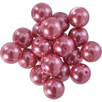 Glaswachsperlen, Ø 10 mm, 20 Stück - Rosa von Pink