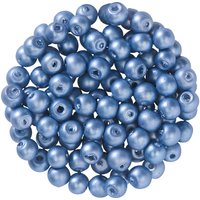 Glaswachsperlen, Ø 4 mm, 100 Stück - Hellblau von Blau