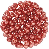 Glaswachsperlen, Ø 4 mm, 100 Stück - Orange Glaswachsperlen, Ø 4 mm, 100 Stück - Orange