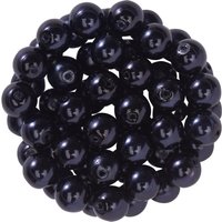 Glaswachsperlen, Ø 6 mm, 55 Stück - Schwarz Glaswachsperlen, Ø 6 mm, 55 Stück - Schwarz