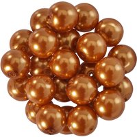 Glaswachsperlen, Ø 8 mm, 25 Stück - Goldgelb Glaswachsperlen, Ø 8 mm, 25 Stück - Goldgelb