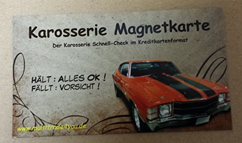 Grip Magnetkarte, Karosserie Karte, Magnet, Unfall, Spachtel, Lack, Prüfer,Check, hält er oder fällt er? Grip Magnetkarte, Karosserie Karte, Magnet, Unfall, Spachtel, Lack, Prüfer,Check, hält er oder fällt er? von multitrade4you