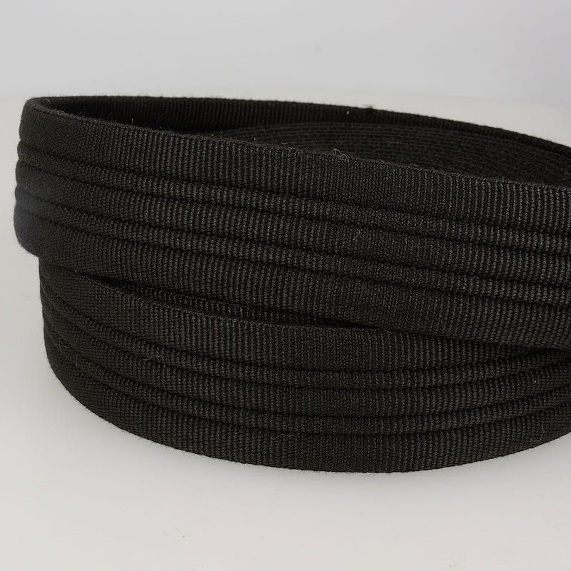 Gurtband, Webband 38 mm / unifarben- 1 Meter Länge - Schwarz Gurtband, Webband 38 mm / unifarben- 1 Meter Länge - Schwarz