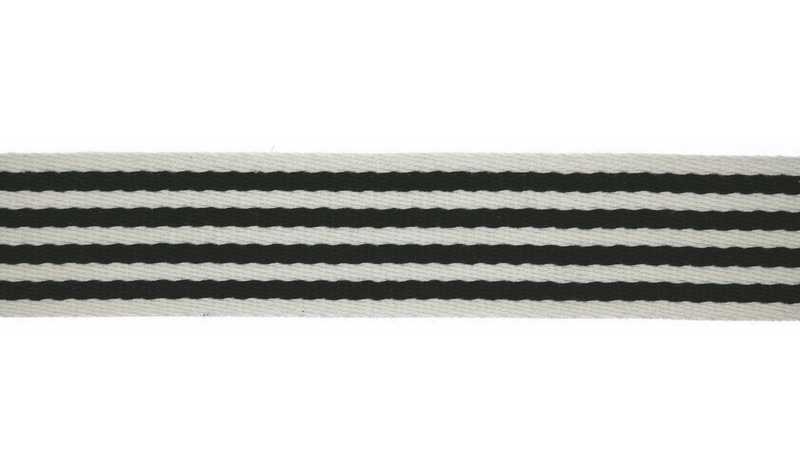Gurtband, Webband 40 mm / gestreift - ab 1 Meter Länge - Marine Gurtband, Webband 40 mm / gestreift - ab 1 Meter Länge - Marine