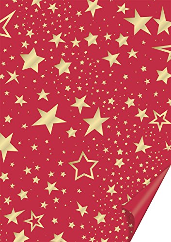 HEYDA WeihnachtsBastelkarton ´HEYDA Star´, rot gold