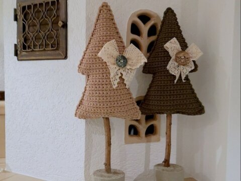 Häkelanleitung XL Weihnachtbäumchen aus Textilgarn Häkelanleitung XL Weihnachtbäumchen aus Textilgarn