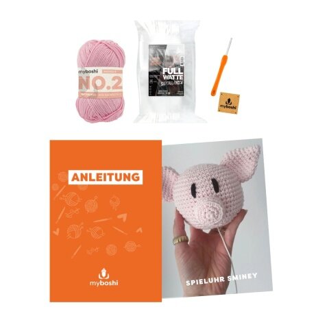 Häkelset Spieluhr Schwein Sminey DIY-Set