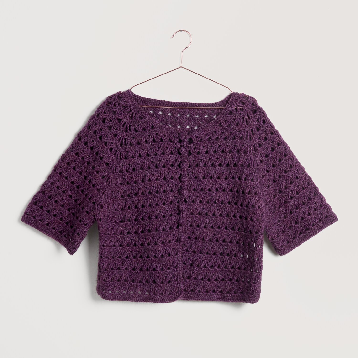 Häkelset kurzarm Jacke Modell 13 B aus Lovewool No. 22