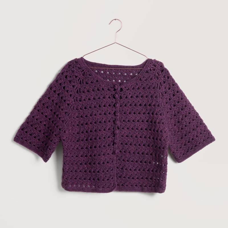 Häkelset kurzarm Jacke Modell 13 B aus Lovewool No. 22