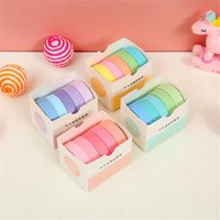 Hand Account Tape Color Printing Diy Decorativa Supplies And Paper Tape Macaron 5 Volumes/box Adhesive Tape Sticker Morandi