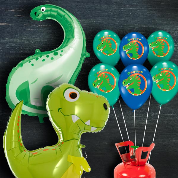 Heliumballon-Set "Dinosaurier", 9-teilig von Happygoods GmbH