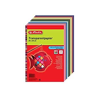 Herlitz 246413 Transparentpapier, 20 x 30 cm, 10 Blatt, farbig sortiert (15 Pack)