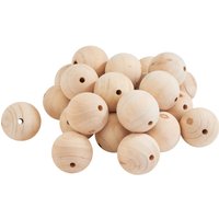 VBS Holzkugeln durchgebohrt - Ø 60 mm, 25 Stück von Beige