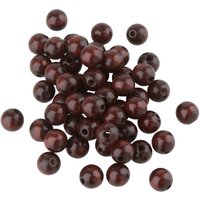 Holzperlen, Ø 10 mm, ca. 50 Stück - Dunkelbraun von KNORR prandell