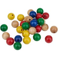 Holzperlen, Ø 12 mm, 30 Stück - Bunt von Multi