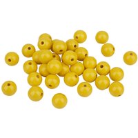 Holzperlen, Ø 12 mm, 30 Stück - Gelb von Meyco