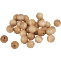 Holzperlen, Ø 12 mm, 30 Stück - Natur Holzperlen, Ø 12 mm, 30 Stück - Natur von KNORR prandell