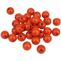 Holzperlen, Ø 12 mm, 30 Stück - Orange von Orange