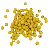 Holzperlen, Ø 6mm, ca. 125 Stück - Gelb von KNORR prandell