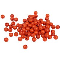 Holzperlen, Ø 8 mm, 85 Stück - Orange von Orange