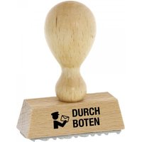 Holzstempel DURCH BOTEN (50 x 9 mm)