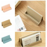Inclined Business Card Holder Creative Durable Plastic Card Organizer Non-slip Card Holder Lobby