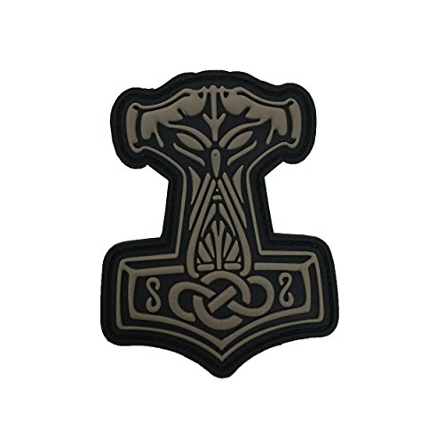 Jackets To Go JTG Thors Hammer Mjölnir Valhalla Patch, tan / 3D Rubber Patch von Jackets To Go