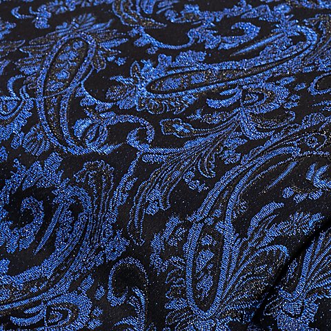 Jacquard "Royal Paisley", blau/schwarz Jacquard "Royal Paisley", blau/schwarz