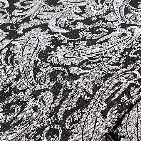 Jacquard "Royal Paisley", silber/schwarz