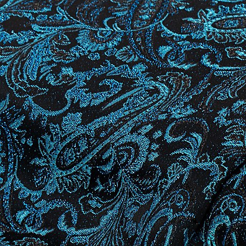 Jacquard "Royal Paisley", türkis/schwarz Jacquard "Royal Paisley", türkis/schwarz