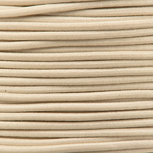 10m Gummikordel - Hutgummi - Rundgummi, hochwertig, extra-stark in 2mm, beige