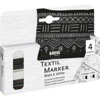 KREUL Textil Marker Opak "Black & White", 4er-Set von Multi