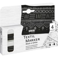 KREUL Textil Marker Opak "Black & White", 4er-Set von Kreul