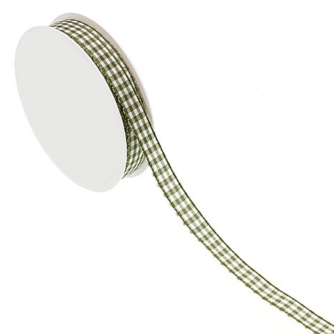 Karoband, moosgrün, 10 mm, 10 m Karoband, moosgrün, 10 mm, 10 m