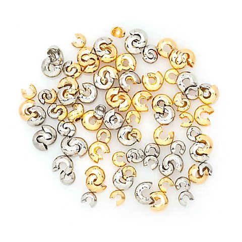 Kaschierperlen, gold-silber, 100 Stück