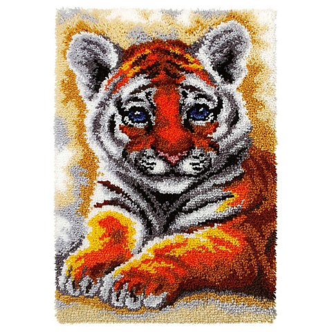 Knüpfteppich "Tigerbaby"