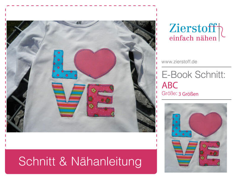 LOVE Schriftzug für Applikationen LOVE Schriftzug für Applikationen