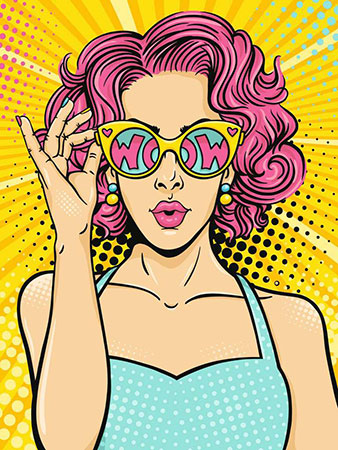 Lady in Pink (PopArt)