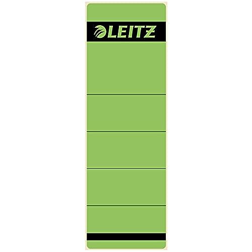 Leitz 1642 Rückenschilder für Standard-Ordner, selbstklebend, kurz, breit (50er Sparpack, grün)
