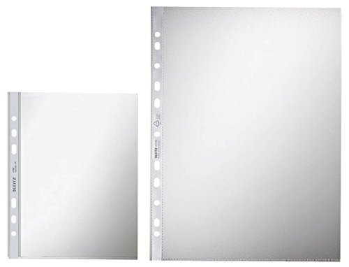 Leitz 4790-00-00 Prospekthüllen A4, 500er Sparpack genarbt A4/90µ geprägt oben offen PP Inh.500
