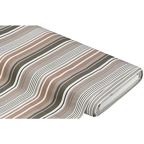Liegestuhlstoff / Allround-Gewebe "Streifen", 44 cm breit, braun-color
