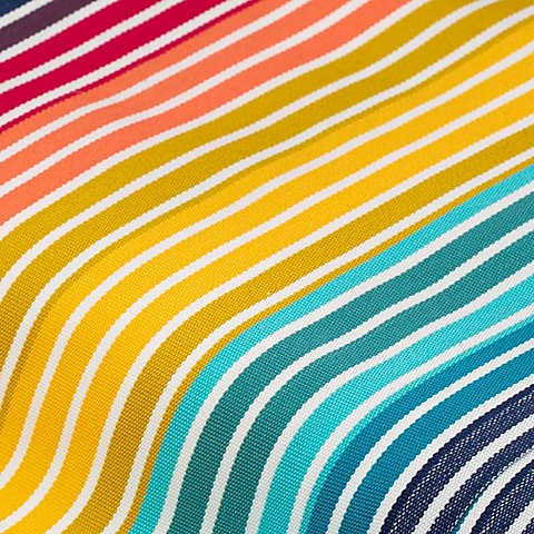 Liegestuhlstoff / Allround-Gewebe "Streifen Regenbogen", 44 cm breit, bunt Liegestuhlstoff / Allround-Gewebe "Streifen Regenbogen", 44 cm breit, bunt
